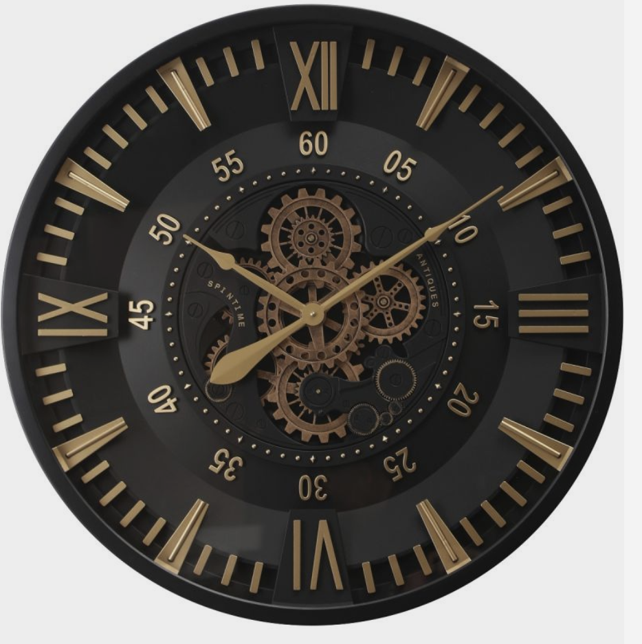 80cm Round El Dorado Exposed Gear Movement Wall Clock 